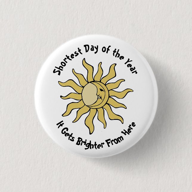 Winter Solstice Poem 1 Inch Round Button (Front)