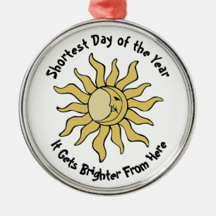 Winter Solstice Poem Metal Ornament