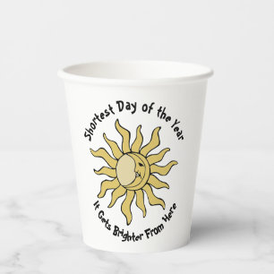 Winter Solstice Poem Paper Cups