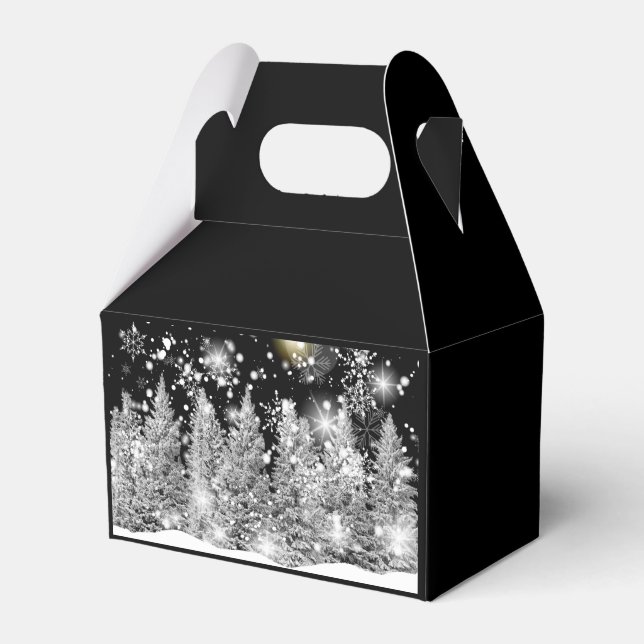 Winter Solstice Snowfall  Favor Box (Front Side)