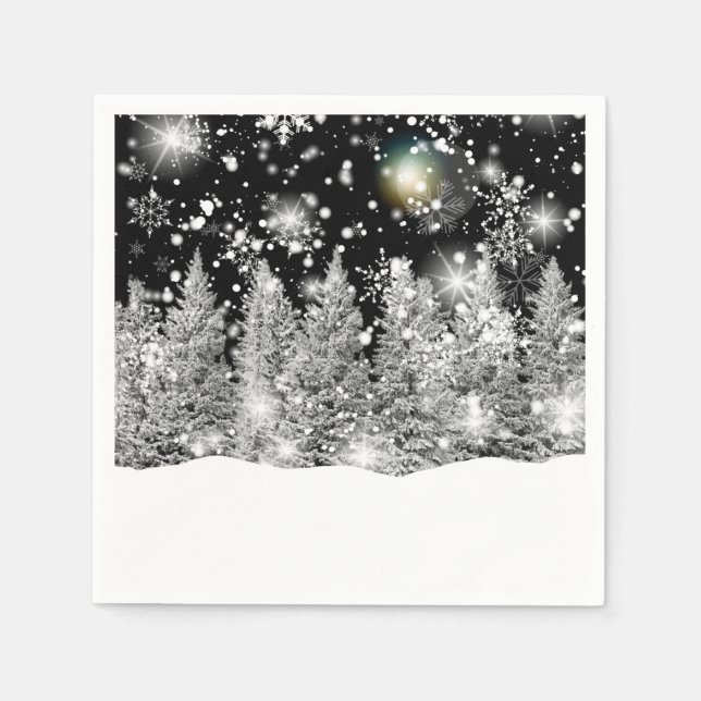 Winter Solstice Snowfall  Napkin (Front)