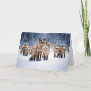 Winter Solstice Spirit of the Season with Foxes  Card