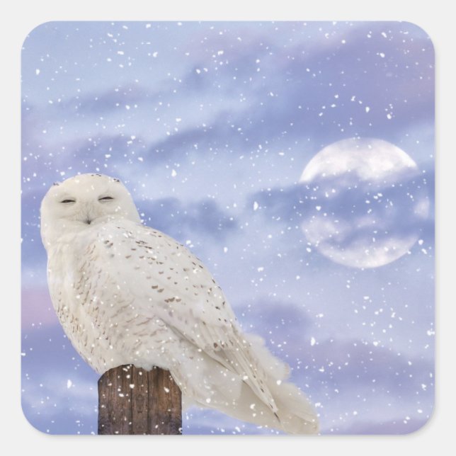 Winter solstice square sticker (Front)