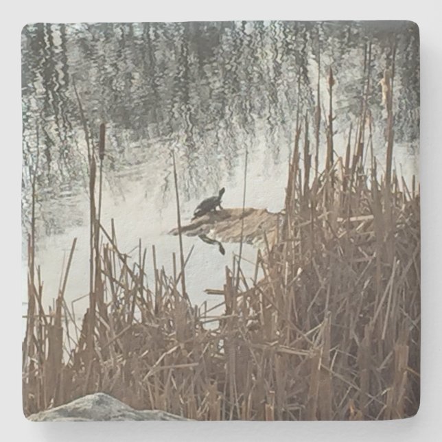 Winter Solstice Stone Coaster (Front)