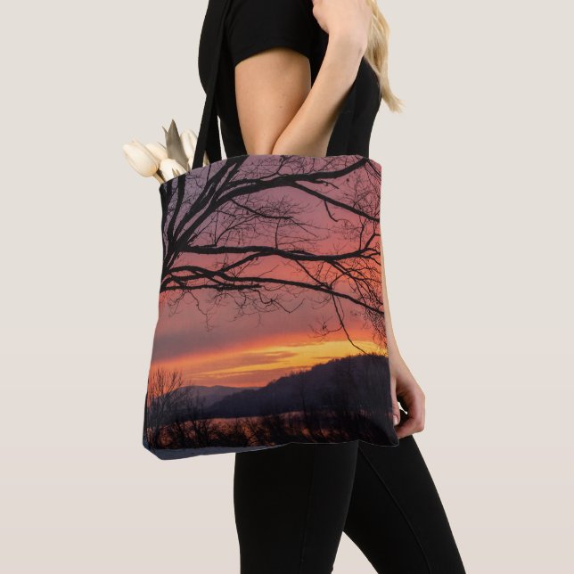Winter Solstice Sunset Tote Bag (Close Up)