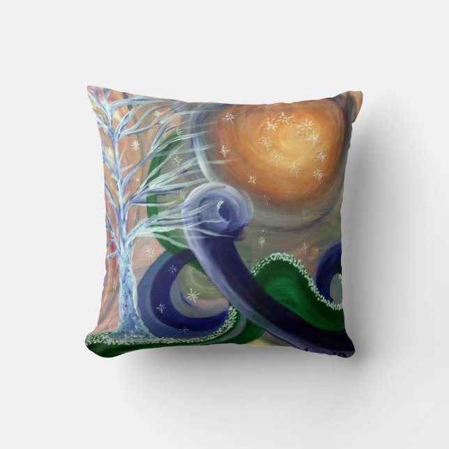 Winter Solstice Throw Pillow (Front)