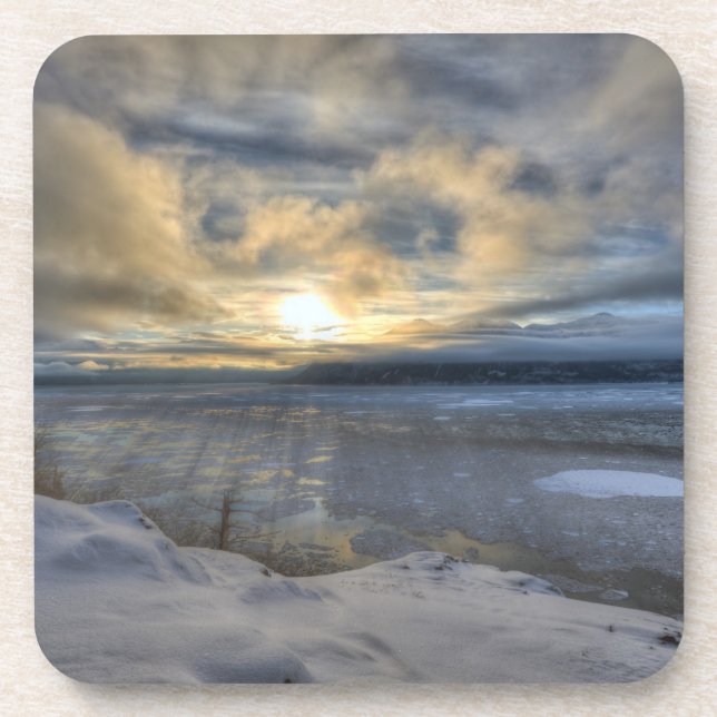 Winter Solstice Turnagain Arm Coaster (Front)