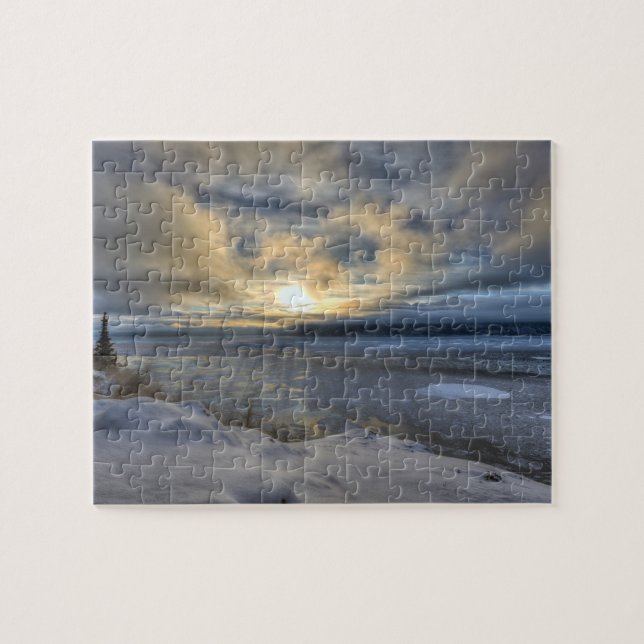 Winter Solstice Turnagain Arm Jigsaw Puzzle (Horizontal)