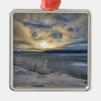 Winter Solstice Turnagain Arm Metal Ornament