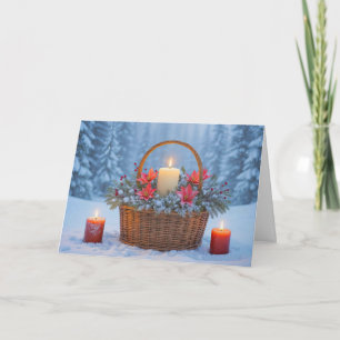 Winter Solstice with Candles Nature Pretty Card