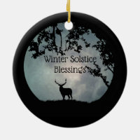 Winter Solstice With Elk and Moon