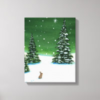 Winter Solstice Wonder Rabbit Art by AmyLyn Bihrle