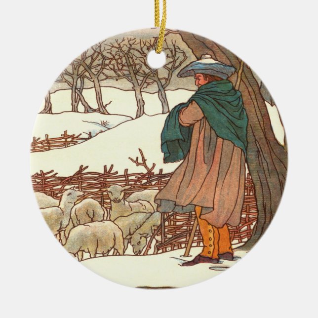 "Winter Song" Ceramic Ornament (Front)