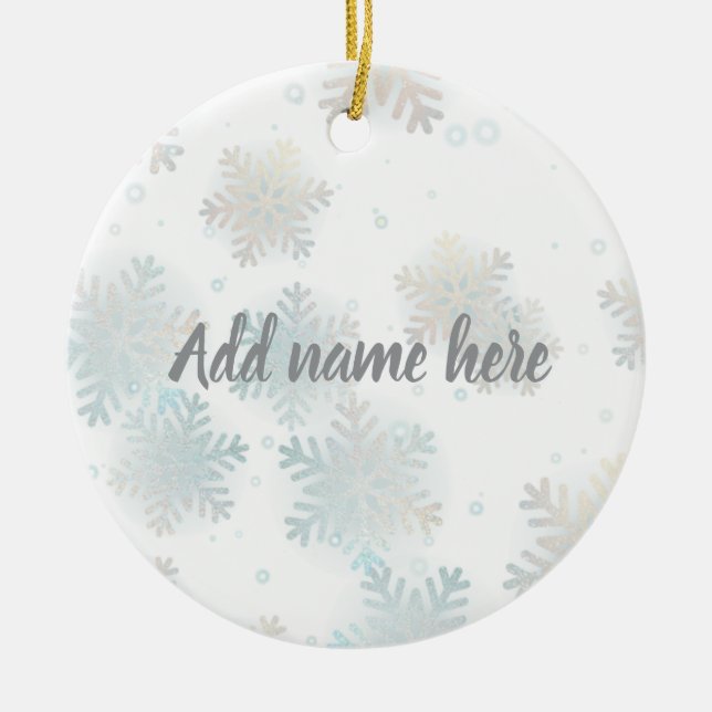 Winter Sparkle Ornament - Add Your Name (Front)