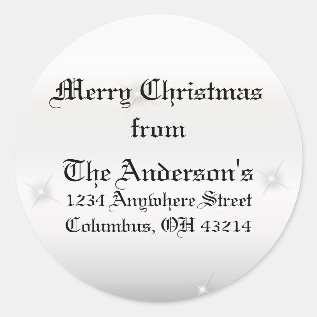 Winter Sparkles Customizable Address Labels (Front)