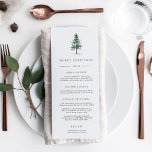 Winter Splendour Christmas Dinner Party Menu<br><div class="desc">A beautiful,  elegant Christmas dinner or holiday party menu design featuring a soft green watercolor tree dotted with stars. Coordinates with our Winter Splendour holiday party collection. Use the template fields to add your menu information,  and then click "Customize" to reposition elements if needed.</div>