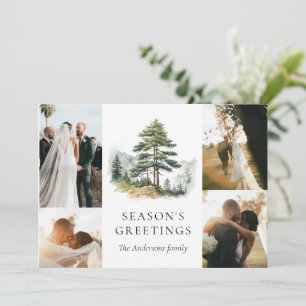 Winter Splendour Christmas Holiday Photo Collage Invitation