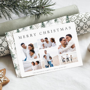 Winter Splendour   Holiday Photo Collage Card