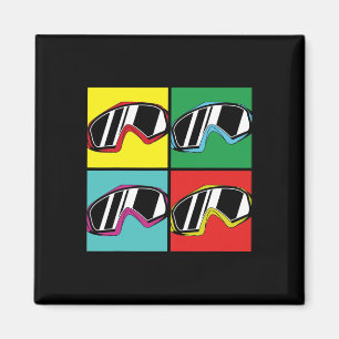 Winter Sport Snowboarding Goggles Pop Art Snowboar Magnet