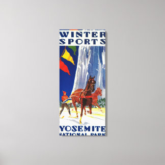 Winter Sports at Yosemite PosterYosemite, CA Canvas Print