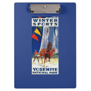 Winter Sports at Yosemite PosterYosemite, CA Clipboard