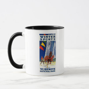 Winter Sports at Yosemite PosterYosemite, CA Mug