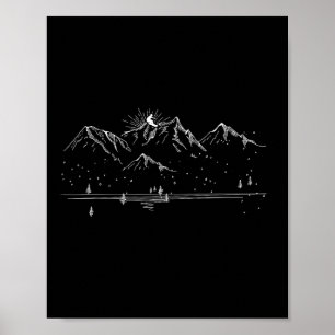Winter Sports Mountain Snowboard Skiing  Poster