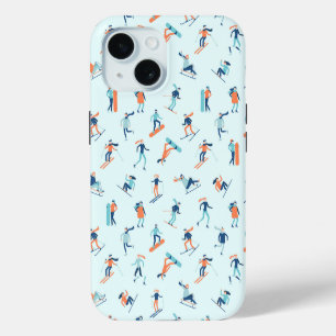 Winter Sports Pattern iPhone 15 Case