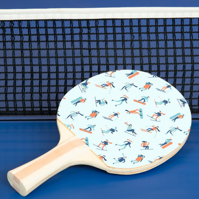 Winter Sports Pattern Ping Pong Paddle (Insitu)