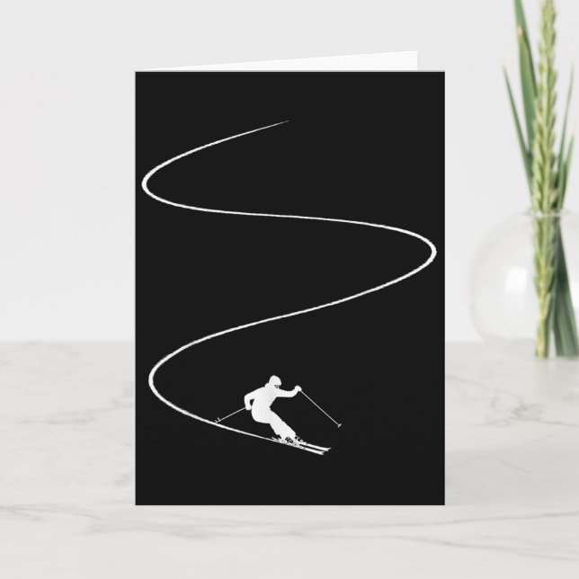 Winter Sports Ski Holidays - Ski Slope Skiing Skie Card (Front)