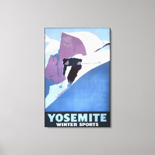 Winter Sports Skiing Promotional Poster Canvas Print