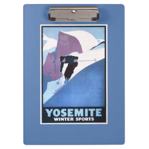 Winter Sports Skiing Promotional Poster Clipboard
