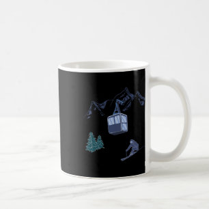Winter Sports Skiing Snow Scene Vintage Ski Resort Coffee Mug