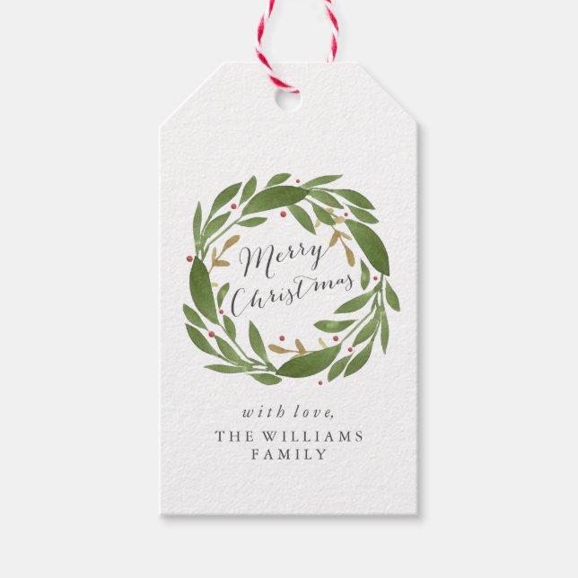 Winter Sprigs Christmas Gift Tags (Front)