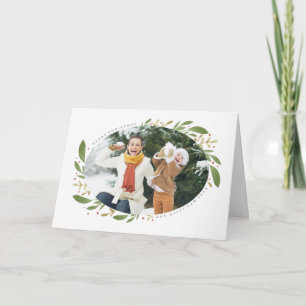 Winter Sprigs Christmas Photo Greeting Card