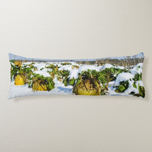 Winter Squash in Snow - Personalized Body Pillow (Front)