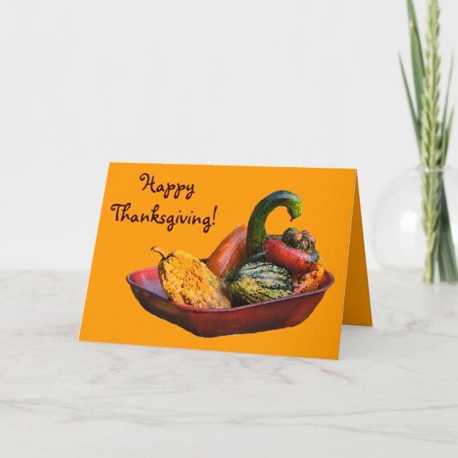 Winter Squash Thanksgiving Holiday Card (Front)