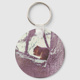 Winter squirrel keychain