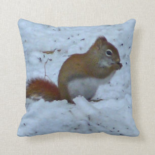 Winter Squirrel Pillow