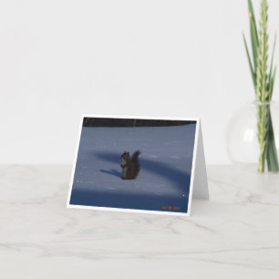 Winter Squirrel Thank You Card