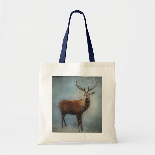 Winter Stag Tote Bag (Front)