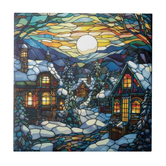 Winter Stained Glass Tile (Front)