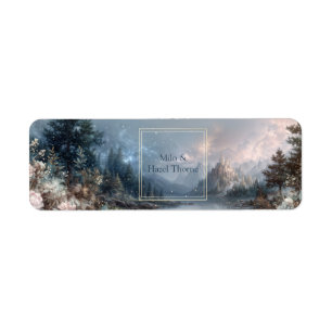 Winter Stardust Fairytale Castle Return Address