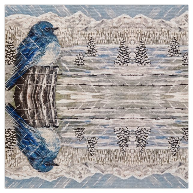 Winter Storm Bluebird Fabric (Swatch)