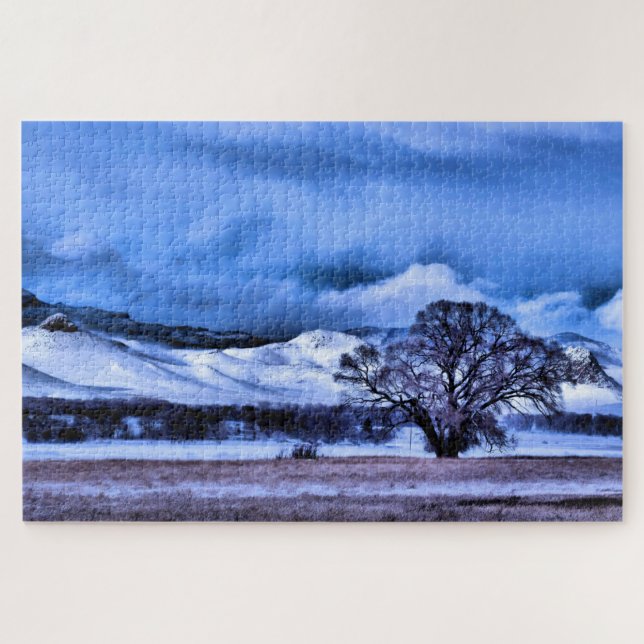 Winter Storm Brewing in the Mountains - 20x30 inch Jigsaw Puzzle (Horizontal)