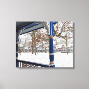Winter Storm in Cottage City - Martha's Vineyard Canvas Print