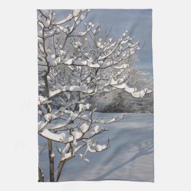 Winter Storm Kitchen Towel (Vertical)