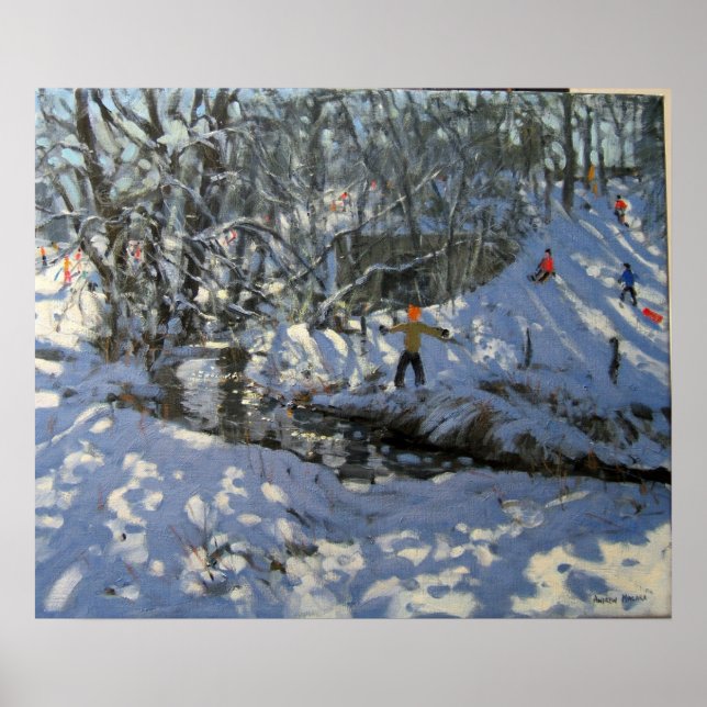 Winter Stream Derbyshire Poster (Front)