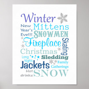 Winter Subway Style Wall Art Print