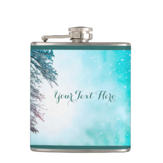 Winter Sun and Snow Hip Flask